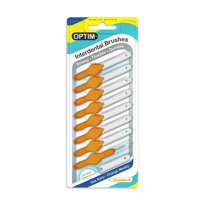 OPTIM Interdental Brushes: Original - Size 1 - 0.45mm - Orange (8)