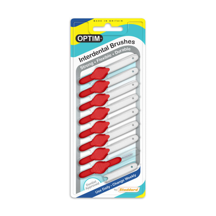 OPTIM Interdental Brushes: Original - Size 2 - 0.5mm - Red (8)